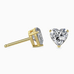 Heart Shape Diamonds Stud Earring