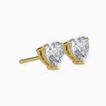 Heart Shape Diamonds Stud Earring