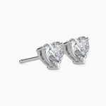 Heart Shape Diamonds Stud Earring