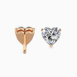 Heart Shape Diamonds Stud Earring