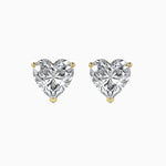 Heart Shape Diamonds Stud Earring