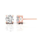 1 Carat Each Solitaire Studs