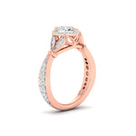 Round & Heart Diamond Halo Ring