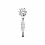 Round & Heart Diamond Halo Ring