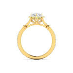 Round & Heart Diamond Halo Ring