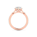 Round & Heart Diamond Halo Ring