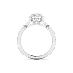Round & Heart Diamond Halo Ring