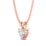 0.5 Carat Heart-Shaped Diamond Gold Pendant