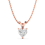 0.5 Carat Heart-Shaped Diamond Gold Pendant