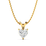 0.5 Carat Heart-Shaped Diamond Gold Pendant
