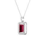 0.68 Carat Ruby and Diamond Gold Pendant