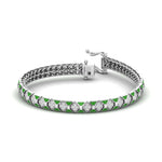 Geometric Oval Diamond Bangle