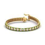 Geometric Oval Diamond Bangle