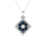 Blue Jewel Diamond Pendant