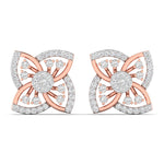 Geometric Petal Diamond Studs