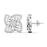 Geometric Petal Diamond Studs