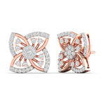 Geometric Petal Diamond Studs