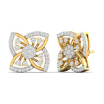 Geometric Petal Diamond Studs