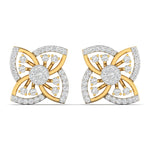 Geometric Petal Diamond Studs