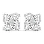 Geometric Petal Diamond Studs
