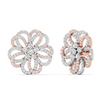 Classic Floral Diamond Earrings