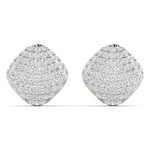 Cushion Diamond Cluster Earrings