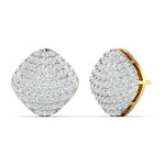 Cushion Diamond Cluster Earrings