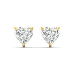 1 Carat Solitaire Heart Diamond Studs