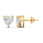 1 Carat Solitaire Heart Diamond Studs