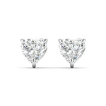 1 Carat Solitaire Heart Diamond Studs