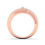 Modern Twist Design Gold & Diamond Ring