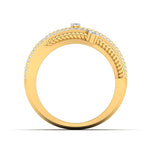 Modern Twist Design Gold & Diamond Ring