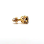 1 Carat Each Round Diamond Studs