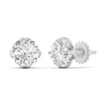 1.03 Carat Each Sparkling Solitaire Studs