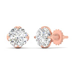 1.03 Carat Each Sparkling Solitaire Studs