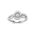 1 Carat Round Solitaire Tangled Diamond Ring