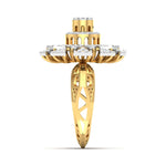 Floral Halo Diamond Ring