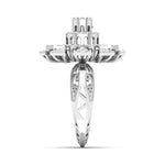 Floral Halo Diamond Ring