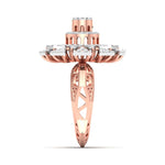 Floral Halo Diamond Ring