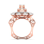 Floral Halo Diamond Ring