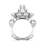 Floral Halo Diamond Ring