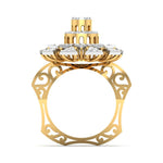 Floral Halo Diamond Ring