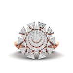 Floral Halo Diamond Ring