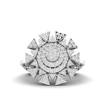 Floral Halo Diamond Ring