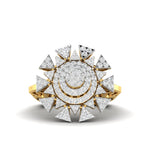 Floral Halo Diamond Ring