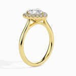 1.2 Heart Solitaire Diamond Halo Ring