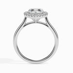1.2 Heart Solitaire Diamond Halo Ring