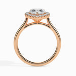 1.2 Heart Solitaire Diamond Halo Ring