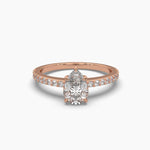 1 Carat Centre Solitaire Pear Shape Diamond Ring