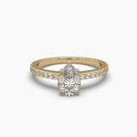 1 Carat Centre Solitaire Pear Shape Diamond Ring